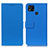 Leather Case Stands Flip Cover Holder M08L for Xiaomi Redmi 9C Blue