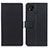 Leather Case Stands Flip Cover Holder M08L for Xiaomi Redmi 9C NFC Black