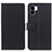 Leather Case Stands Flip Cover Holder M08L for Xiaomi Redmi A1 Black