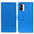 Leather Case Stands Flip Cover Holder M08L for Xiaomi Redmi K40 5G Blue