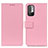 Leather Case Stands Flip Cover Holder M08L for Xiaomi Redmi Note 10 5G Pink