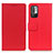 Leather Case Stands Flip Cover Holder M08L for Xiaomi Redmi Note 10 5G Red