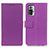 Leather Case Stands Flip Cover Holder M08L for Xiaomi Redmi Note 10 Pro 4G Purple