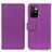Leather Case Stands Flip Cover Holder M08L for Xiaomi Redmi Note 11 4G (2021) Purple