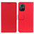 Leather Case Stands Flip Cover Holder M08L for Xiaomi Redmi Note 11R 5G Red