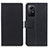 Leather Case Stands Flip Cover Holder M08L for Xiaomi Redmi Note 12S Black