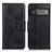 Leather Case Stands Flip Cover Holder M09L for Google Pixel 6 Pro 5G Black