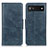 Leather Case Stands Flip Cover Holder M09L for Google Pixel 6a 5G Blue