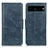 Leather Case Stands Flip Cover Holder M09L for Google Pixel 7 Pro 5G Blue