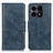 Leather Case Stands Flip Cover Holder M09L for Huawei Honor X8a 4G Blue