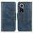 Leather Case Stands Flip Cover Holder M09L for Huawei Nova 9 Blue