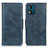 Leather Case Stands Flip Cover Holder M09L for Motorola Moto E13 Blue