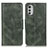 Leather Case Stands Flip Cover Holder M09L for Motorola Moto E32 Green