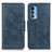 Leather Case Stands Flip Cover Holder M09L for Motorola Moto Edge 20 Pro 5G Blue