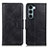 Leather Case Stands Flip Cover Holder M09L for Motorola Moto Edge S30 5G Black