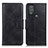 Leather Case Stands Flip Cover Holder M09L for Motorola Moto G Play Gen 2 Black