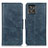 Leather Case Stands Flip Cover Holder M09L for Motorola ThinkPhone 5G Blue