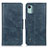 Leather Case Stands Flip Cover Holder M09L for Nokia C12 Pro Blue