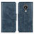 Leather Case Stands Flip Cover Holder M09L for Nokia C21 Blue