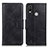 Leather Case Stands Flip Cover Holder M09L for Nokia C21 Plus Black