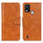 Leather Case Stands Flip Cover Holder M09L for Nokia C21 Plus Brown