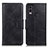 Leather Case Stands Flip Cover Holder M09L for Nokia C22 Black