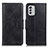 Leather Case Stands Flip Cover Holder M09L for Nokia G60 5G Black