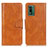 Leather Case Stands Flip Cover Holder M09L for Nokia XR21 Brown