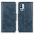 Leather Case Stands Flip Cover Holder M09L for OnePlus 9R 5G Blue