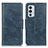 Leather Case Stands Flip Cover Holder M09L for OnePlus 9RT 5G Blue