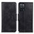 Leather Case Stands Flip Cover Holder M09L for Oppo A53s 5G Black