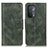 Leather Case Stands Flip Cover Holder M09L for Oppo A74 5G Green