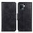 Leather Case Stands Flip Cover Holder M09L for Oppo A94 4G Black