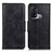 Leather Case Stands Flip Cover Holder M09L for Oppo Reno5 A Black
