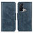 Leather Case Stands Flip Cover Holder M09L for Oppo Reno5 A Blue