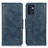 Leather Case Stands Flip Cover Holder M09L for Oppo Reno7 5G Blue