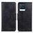 Leather Case Stands Flip Cover Holder M09L for Realme 8 4G Black