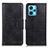 Leather Case Stands Flip Cover Holder M09L for Realme 9 5G Black