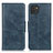 Leather Case Stands Flip Cover Holder M09L for Samsung Galaxy A03 Blue