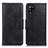 Leather Case Stands Flip Cover Holder M09L for Samsung Galaxy A22 4G Black