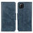 Leather Case Stands Flip Cover Holder M09L for Samsung Galaxy A22 4G Blue