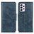 Leather Case Stands Flip Cover Holder M09L for Samsung Galaxy A73 5G Blue