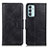 Leather Case Stands Flip Cover Holder M09L for Samsung Galaxy F23 5G Black