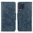 Leather Case Stands Flip Cover Holder M09L for Samsung Galaxy M32 4G Blue