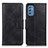 Leather Case Stands Flip Cover Holder M09L for Samsung Galaxy M52 5G Black