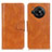 Leather Case Stands Flip Cover Holder M09L for Sharp Aquos R7s Brown