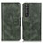 Leather Case Stands Flip Cover Holder M09L for Sony Xperia 1 III Green