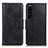 Leather Case Stands Flip Cover Holder M09L for Sony Xperia 1 IV Black