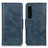 Leather Case Stands Flip Cover Holder M09L for Sony Xperia 1 IV Blue