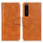 Leather Case Stands Flip Cover Holder M09L for Sony Xperia 1 IV Brown